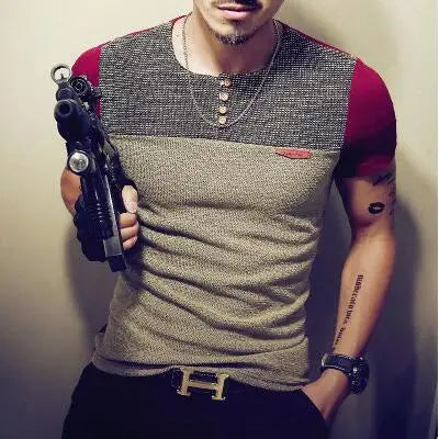 CASUAL PATCHWORK T-SHIRTT-Shirts + Tanks