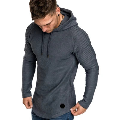 SOLID COLOUR CASUAL HOODIE