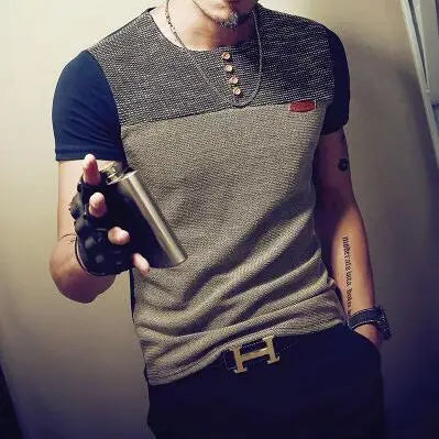 CASUAL PATCHWORK T-SHIRTT-Shirts + Tanks