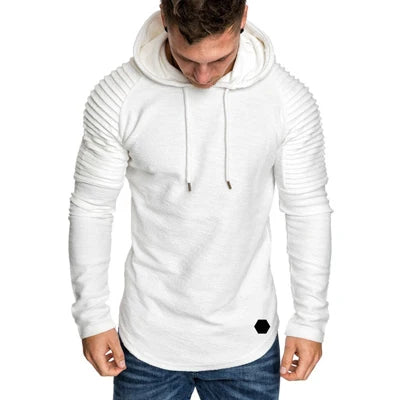 SOLID COLOUR CASUAL HOODIE