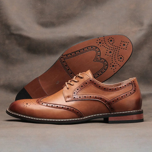 LEATHER BROGUES SHOES