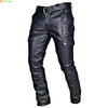 FAUX LEATHER BIKER PANTS WITH ZIPPER