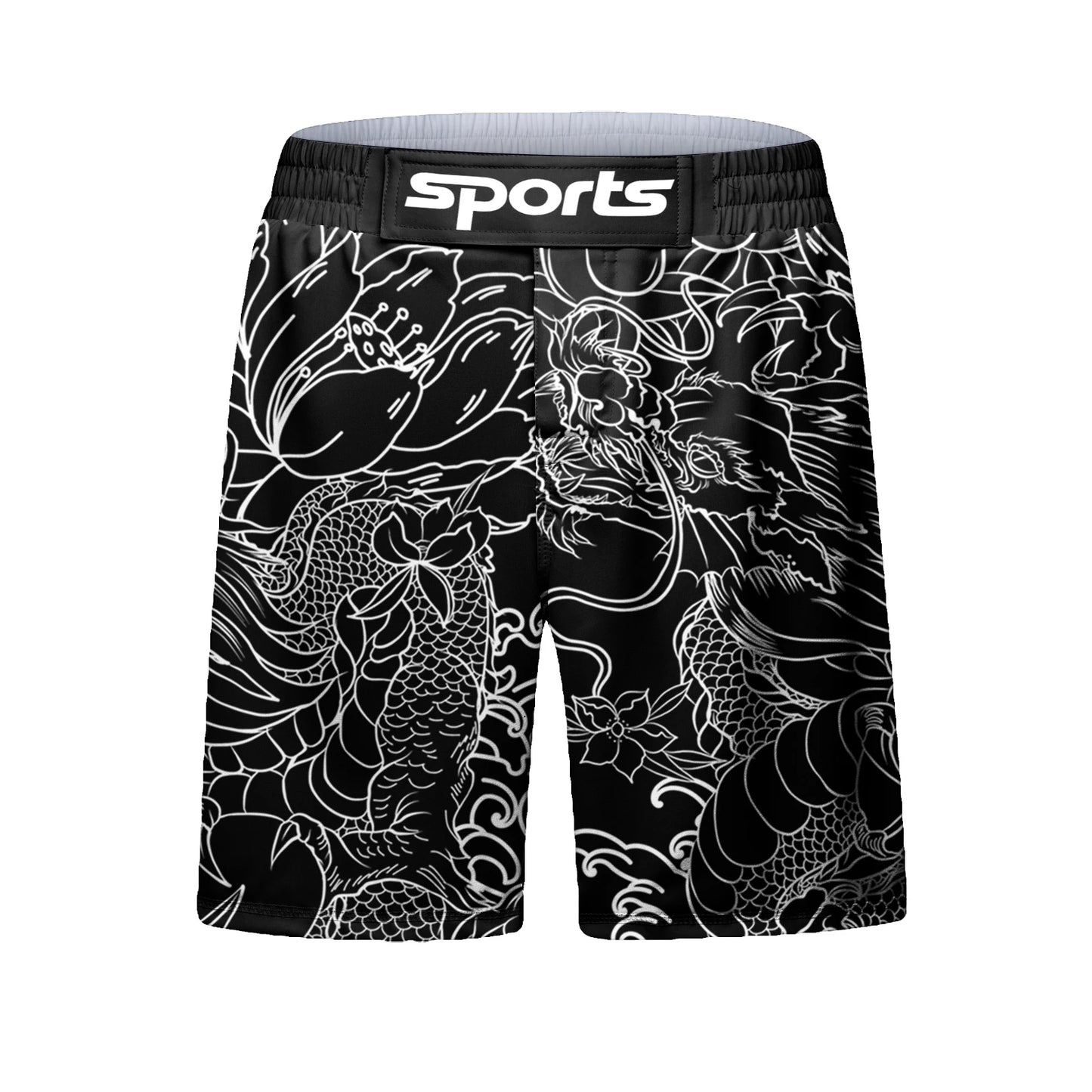 SNAKE PRINT MMA SHORTS