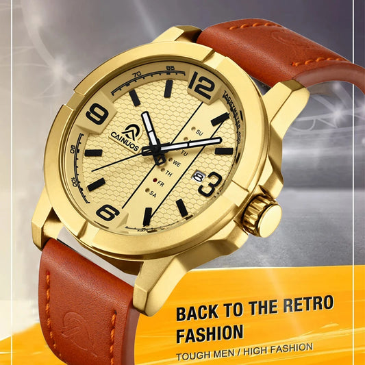 PU LEATHER QUARTZ WATCH