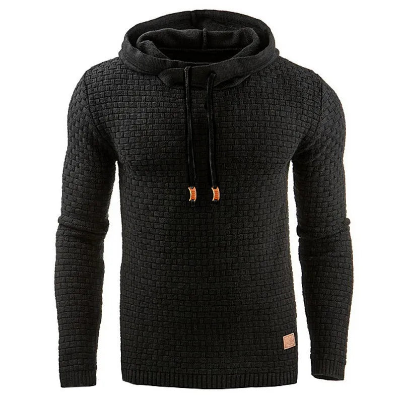 CASUAL KNITTED FLEECE HOODIE