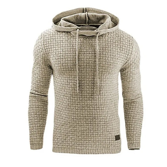 CASUAL KNITTED FLEECE HOODIE