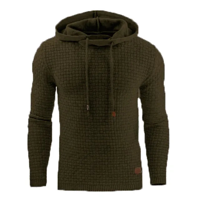 CASUAL KNITTED FLEECE HOODIE