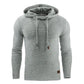 CASUAL KNITTED FLEECE HOODIE