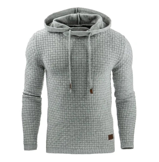 CASUAL KNITTED FLEECE HOODIE