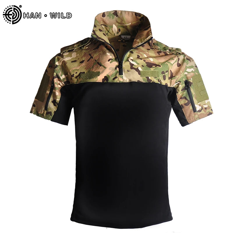 SHORT SLEEVE MILITARY POLO T-SHIRT