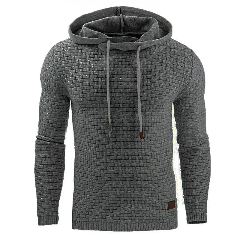 CASUAL KNITTED FLEECE HOODIE