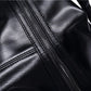 BLACK  PU LEATHER GYM BAG