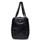 BLACK  PU LEATHER GYM BAG