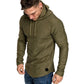SOLID COLOUR CASUAL HOODIE