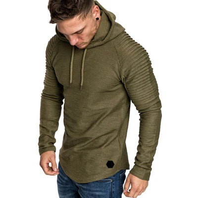 SOLID COLOUR CASUAL HOODIE