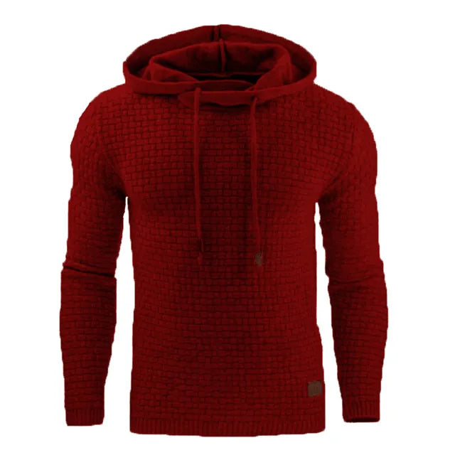 CASUAL KNITTED FLEECE HOODIE