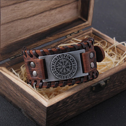 VIKING LEATHER BRAIDED BRACELET