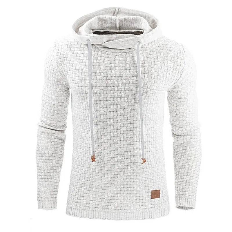 CASUAL KNITTED FLEECE HOODIE