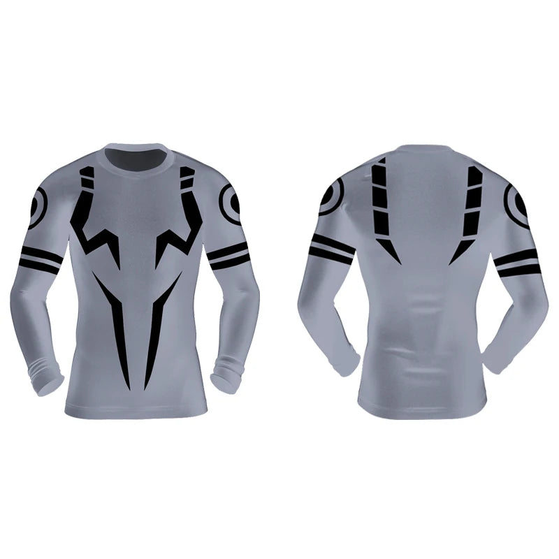 3D PRINT LONG SLEEVE COMPRESSION TOP