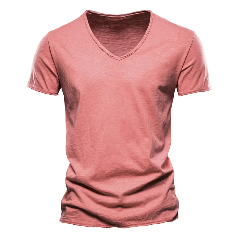 CASUAL PLAIN COTTON T-SHIRT