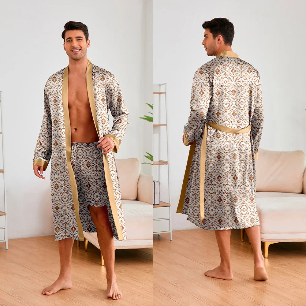 URBANE SILK ROBE SET