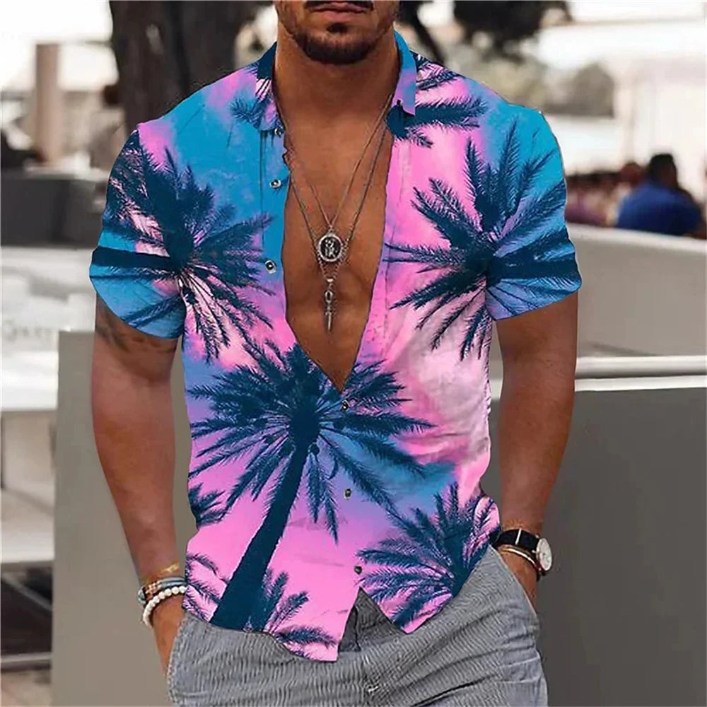 COCONUT TREE SUMMER PRINT SHIRT
