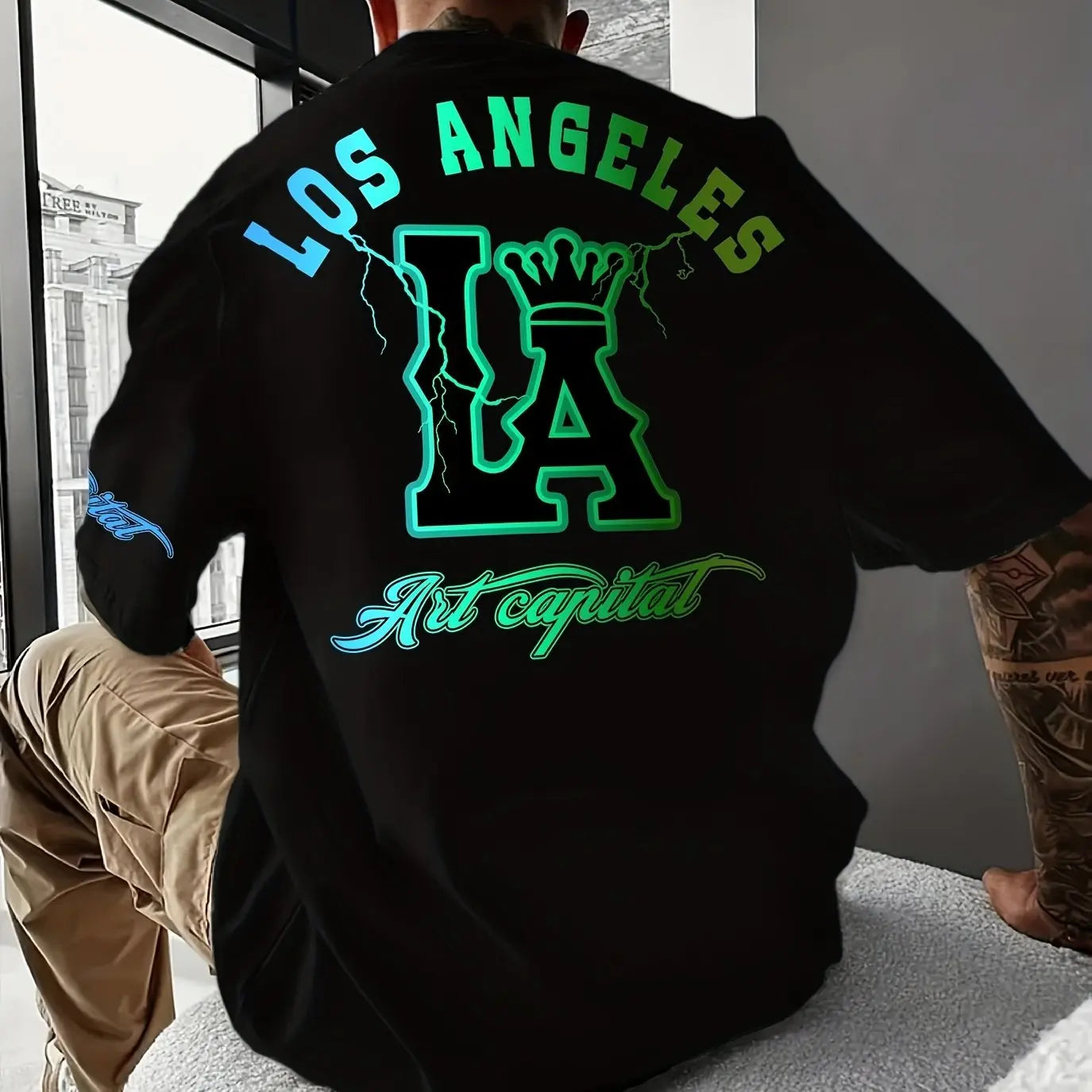 GRADIENT LETTER PRINTED T-SHIRT