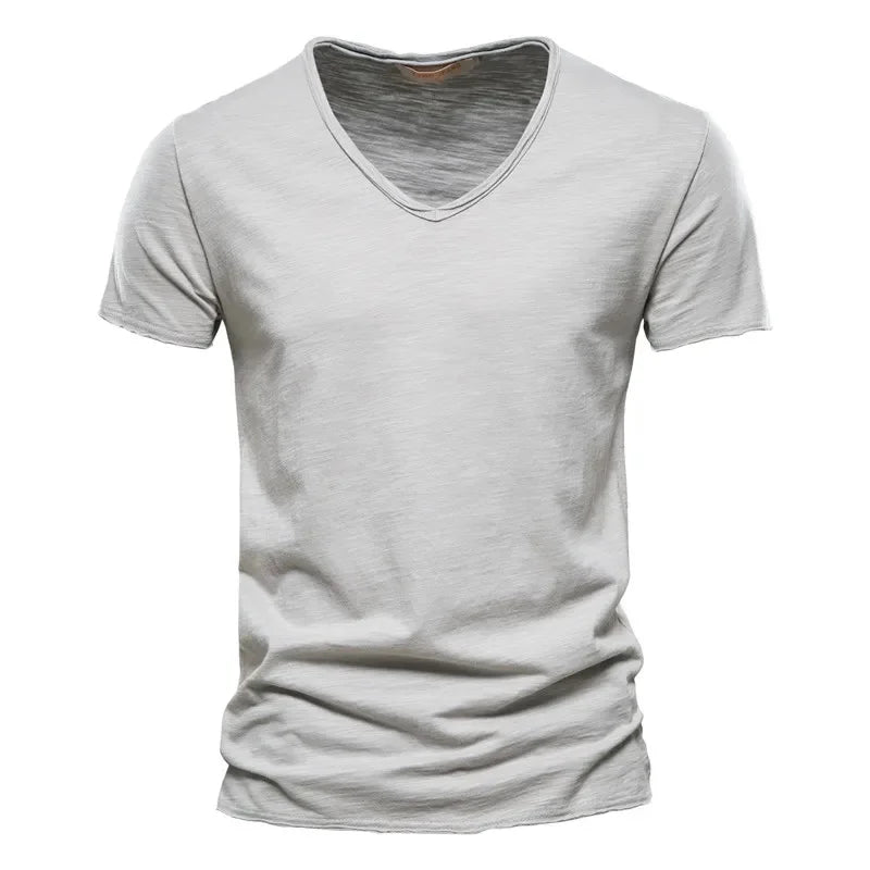 CASUAL PLAIN COTTON T-SHIRT