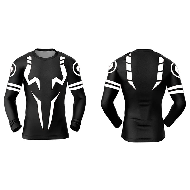 3D PRINT LONG SLEEVE COMPRESSION TOP
