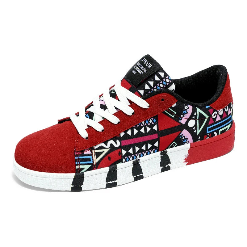 GRAFFITI LACE-UP SNEAKERS