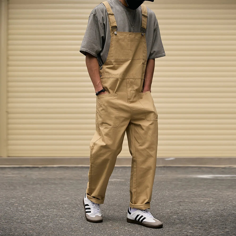 SOLID COLOUR CARGO JUMPSUIT