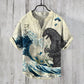 PAINTED FISH PATTERN SHIRT