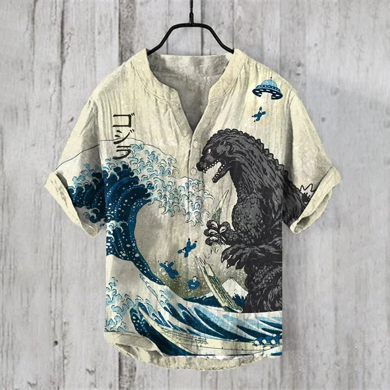 PAINTED FISH PATTERN SHIRT