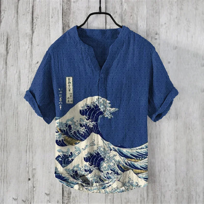 PAINTED FISH PATTERN SHIRT