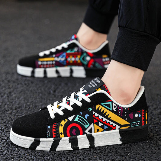 GRAFFITI LACE-UP SNEAKERS