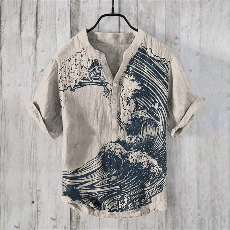 PAINTED FISH PATTERN SHIRT