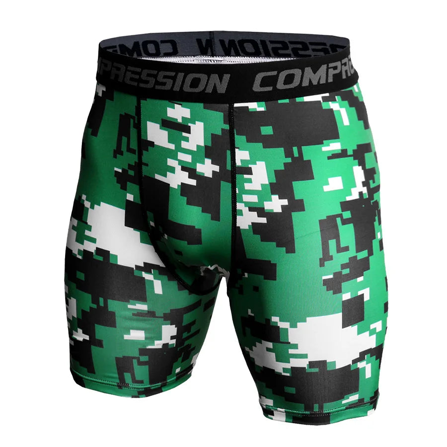 ELASTIC CAMO COMPRESSION TIGHTS