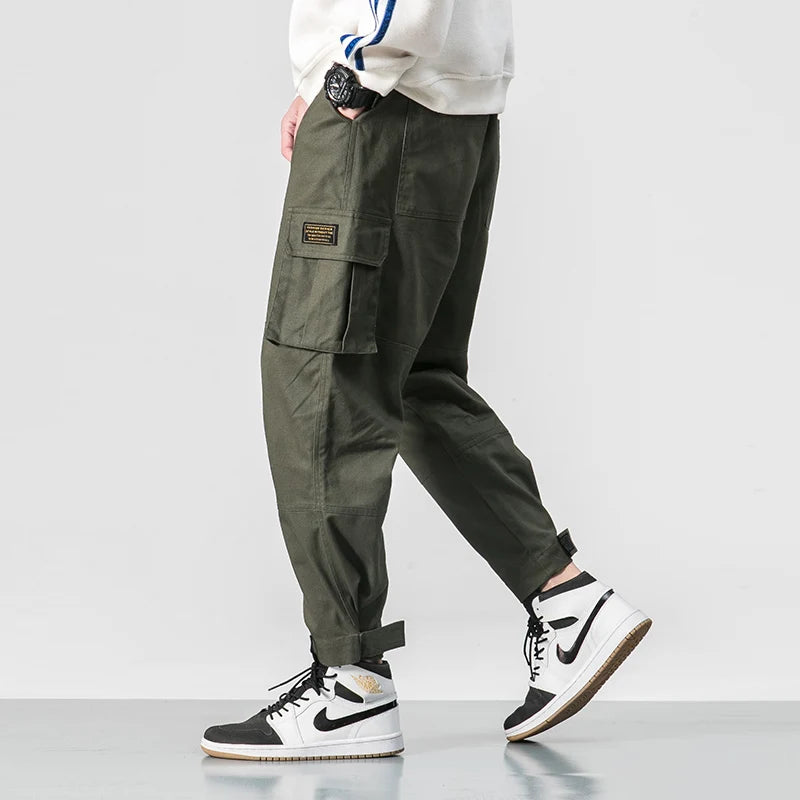 MULTI POCKET ELASTIC WAIST JOGGER PANTS