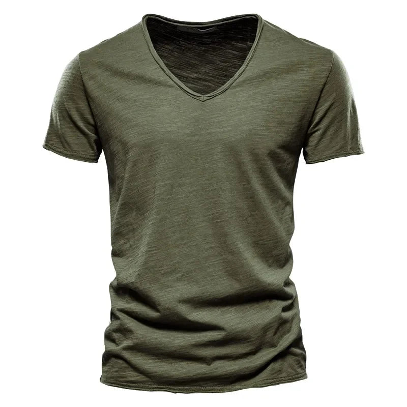 CASUAL PLAIN COTTON T-SHIRT