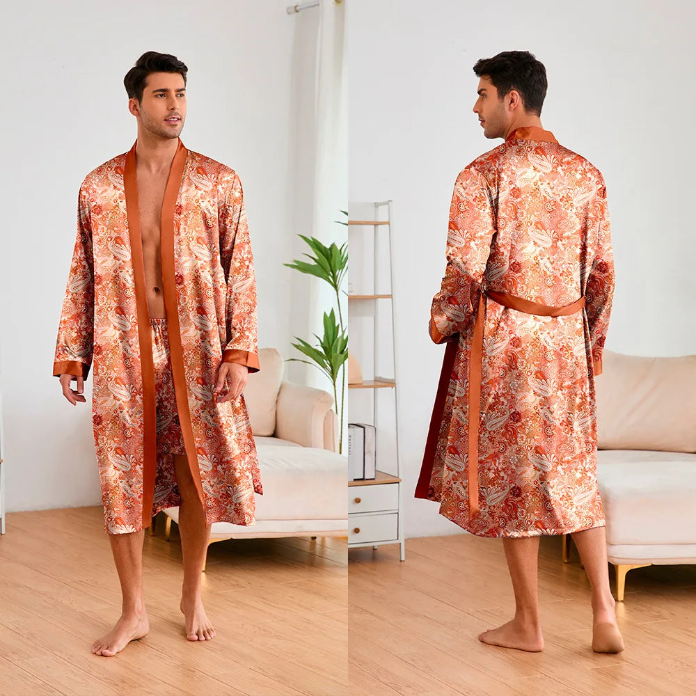 URBANE SILK ROBE SET