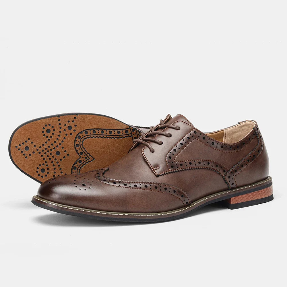 LEATHER BROGUES SHOES