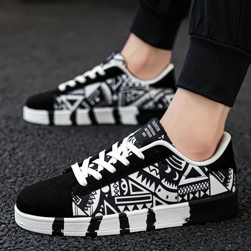 GRAFFITI LACE-UP SNEAKERS