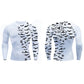 3D PRINT LONG SLEEVE COMPRESSION TOP