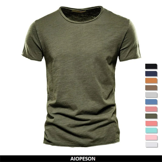 CASUAL PLAIN COTTON T-SHIRT