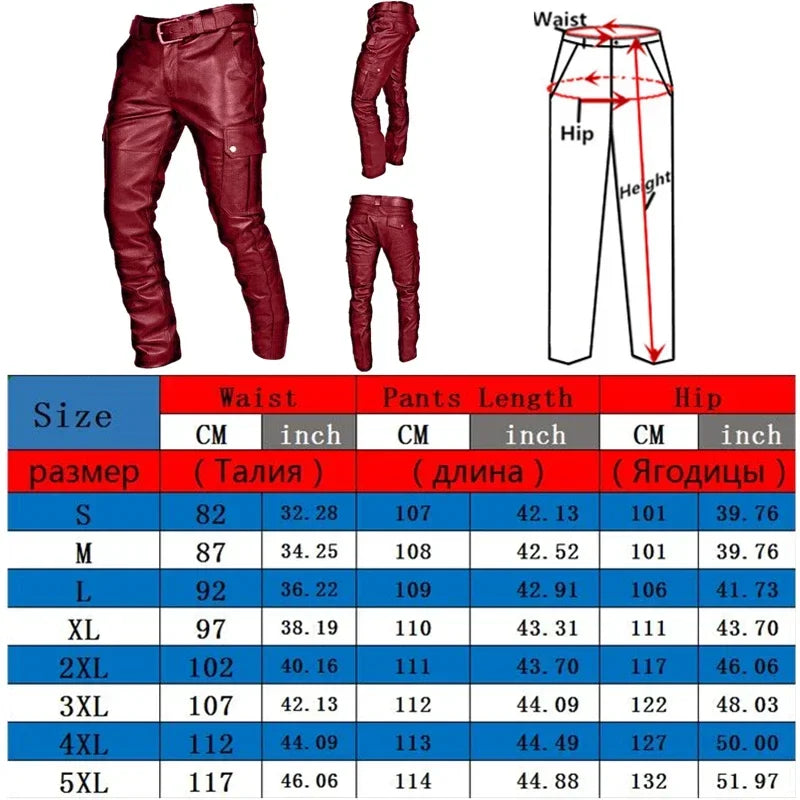 FAUX LEATHER BIKER PANTS WITH ZIPPER