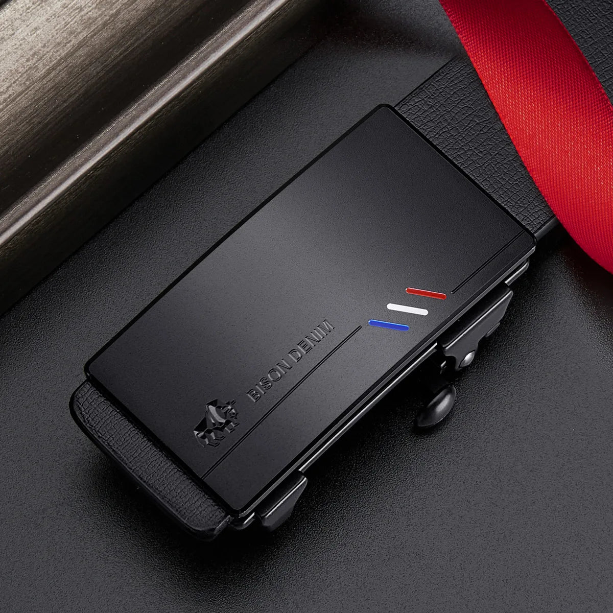 PU LEATHER AUTOMATIC BELT BUCKLE