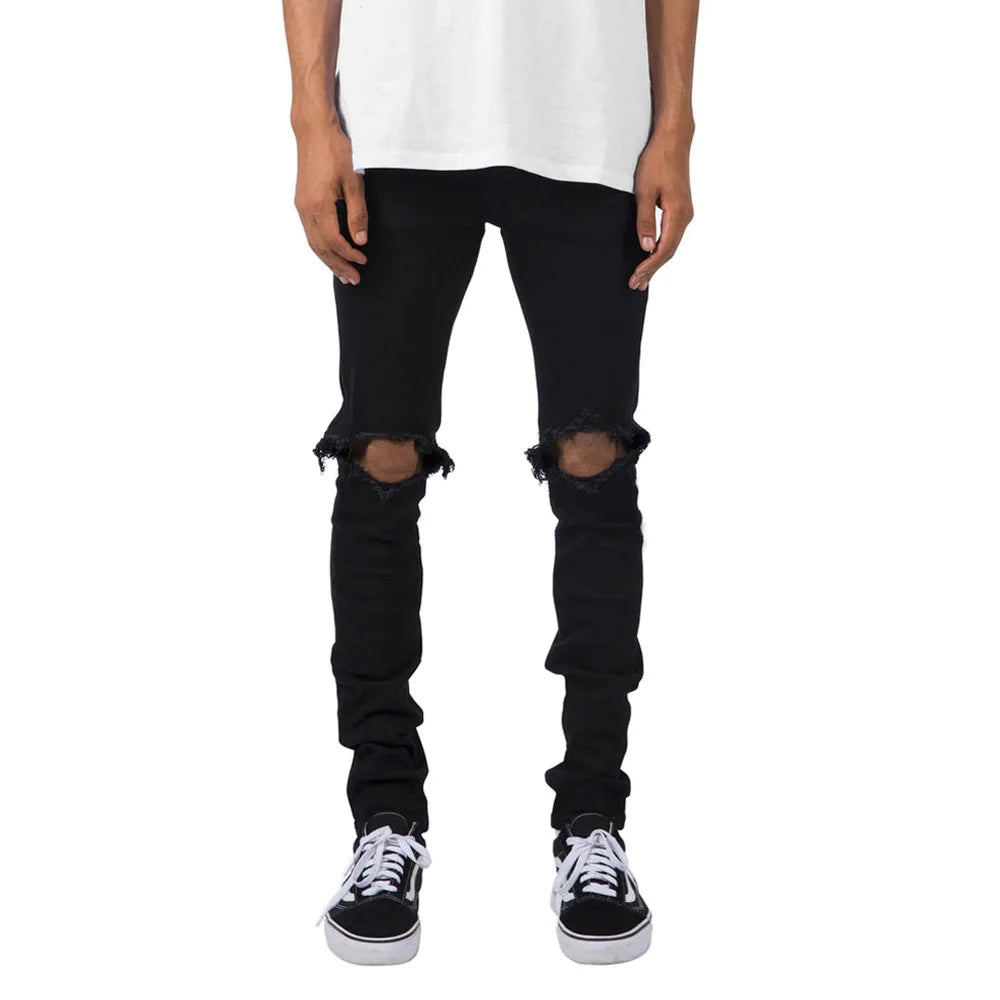 HIP HOP RIPPED SKINNY JEANS