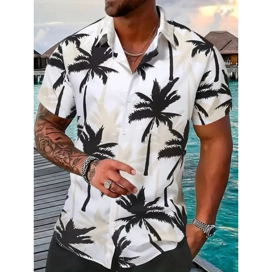 COCONUT TREE SUMMER PRINT SHIRT