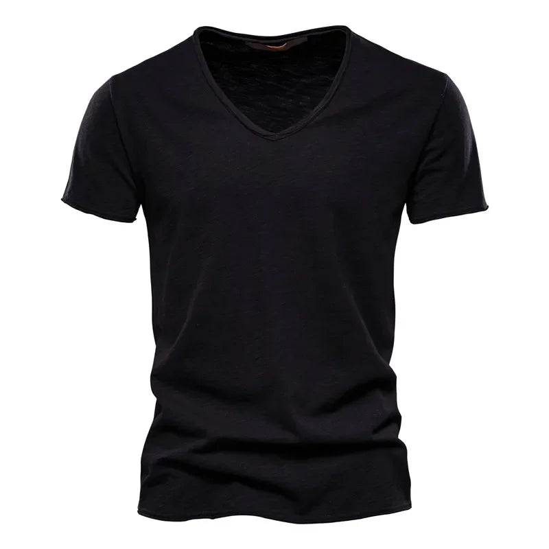 CASUAL PLAIN COTTON T-SHIRT