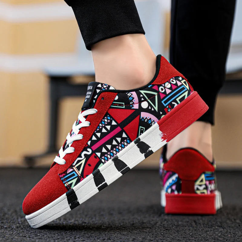 GRAFFITI LACE-UP SNEAKERS